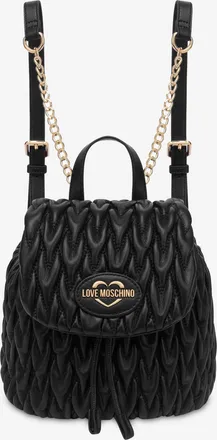 Love Moschino Zaino in tessuto morbido - Nero