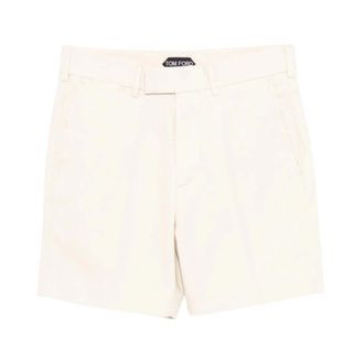 Tom Ford Casual Shorts, male, Beige, Size: W32 Brushed Cotton Drill Tailored Shorts