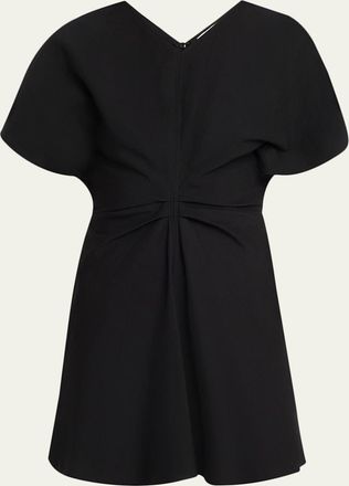 A.L.C. Leni Short-Sleeve Linen-Blend Mini Dress