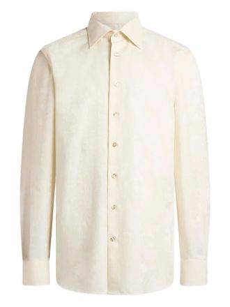 Etro paisley jacquard shirt - Toni neutri