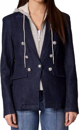 Blue Revival Helen Blazer With Hood In Denim & Gray