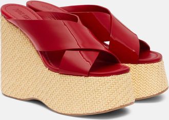 PARIS TEXAS Mules Mara in vernice con zeppa