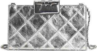 Tory Burch Silver Leather Crossbody Bag