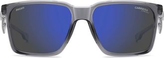 Carrera x Ducati 56mm Rectangular Sunglasses in Grey/Blue Sky at Nordstrom