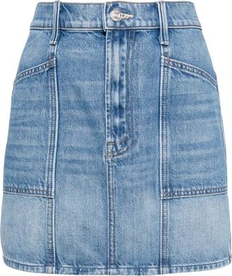 Mother Lineup high-rise mini skirt - women - Cotton - 24 - Blue