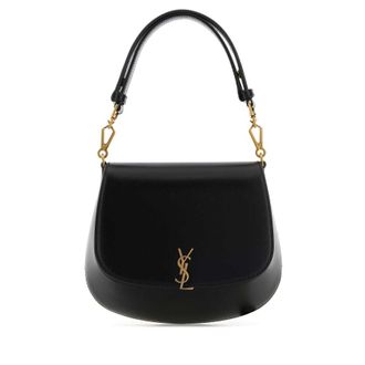 Saint Laurent Black Leather Voltaire Handbag