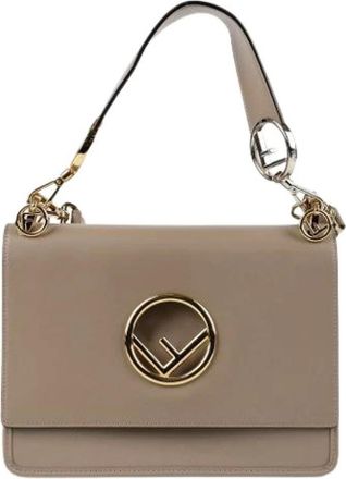 Fendi Pre-owned Shoulder Bags, female, Brown, Size: ONE SIZE Pre-owned Kani F Tote and Shoulder Bag