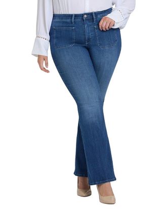 NYDJ Plus Ava Cool Marine Flare Jean