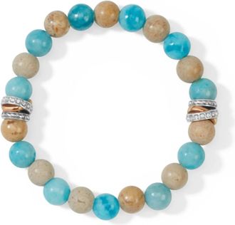 Brighton Womens Neptunes Rings Sky Stretch Bracelet In Blue