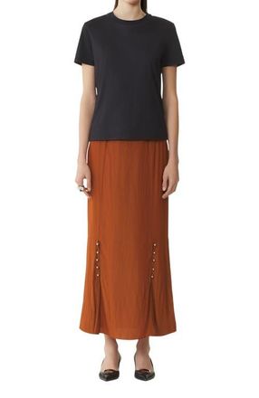 Lanvin Cotton T-Shirt With Ribbon Detail in Black at Nordstrom, Size Medium