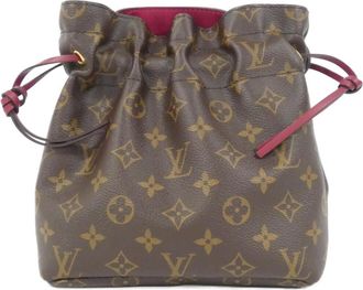 Louis Vuitton Fuchsia Marron Coated Canvas Pouch (Pre-Owned)