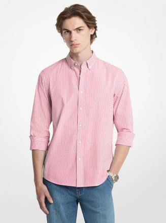 Michael Kors Striped Stretch Cotton Shirt