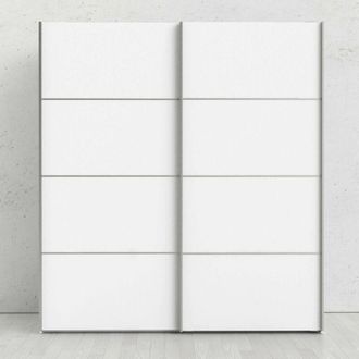 Dmora Dmora - Armario 2 Puertas Accadia, Muebles De Dormitorio, Vestidor, Armario De Ropa, 182x64 H202 Cm, Blanco