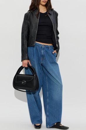 Sams&oslash;e & Sams&oslash;e Leather Jacket Sashiloh, Womens, Black