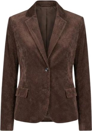 Antonelli Eraclito Blazer - Dames - Blazers - Bruin - XS - Leer - Jassen