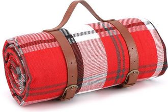 OEM Manta De Picnic Extragrande, 200 Cm X 200 Cm, Impermeable Y Plegable, Con Correas De Transporte, Ideal Para La Playa, El Camping Y El Jard&iacute;n - Rayas R
