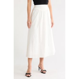Joie Drop Waist A-Line Skirt in White at Nordstrom Rack, Size Medium