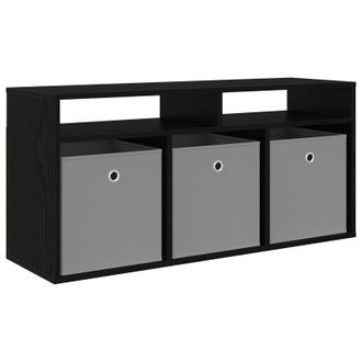 vidaXL Mueble Bajo Con Caj&oacute;n Roble Negro 102 X 32 X 48,5 Cm Vidaxl