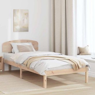 vidaXL Estructura De Cama Marr&oacute;n 90 X 200 Cm Madera Maciza De Pino Vidaxl