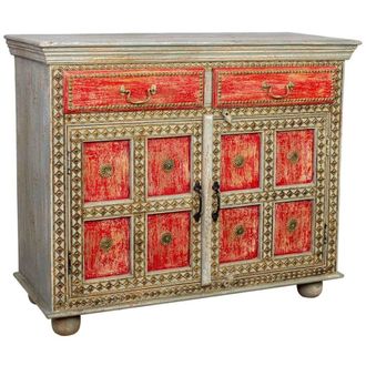 Wanderlust Deco Aparador de madera multicolor 107x46x90h cm