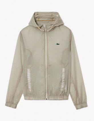 Lacoste Mens Lightweight Water Repellent Sport Jacket - Cream - Size: 38/36/Regular