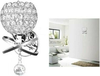 Trade Shop Trade Shop Traesio - Trade Shop - Applique Da Parete Moderno Paralume Con Cristalli Acrilico E Pendente