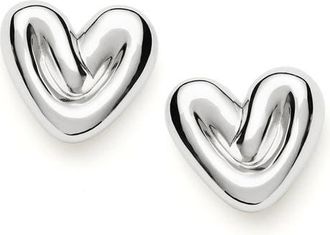 Missoma Puffy Heart Stud Earrings in Silver at Nordstrom
