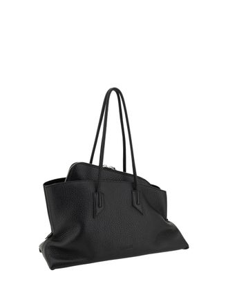 The Attico Womens Shoulder Bag La Passeggiata Black Leather Calf