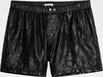 Zadig&Voltaire Crinkled Leather Pax Shorts