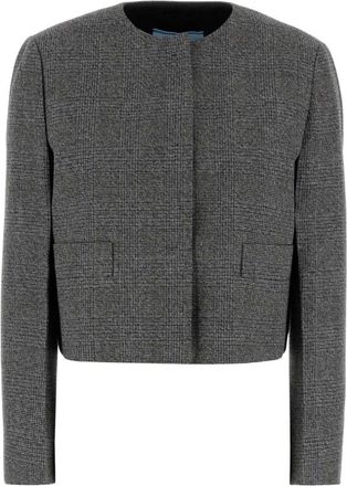 Prada Grey Glencheck Blazer
