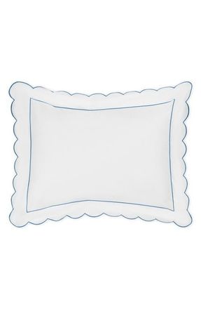 Matouk Butterfield 500 Thread Count Cotton Percale Sham in Ocean at Nordstrom, Size Standard