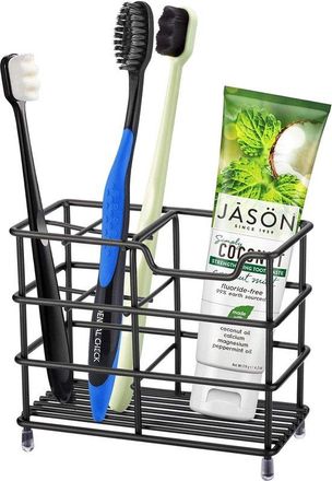 OEM Soporte Para Cepillos De Dientes Negro, Soporte Para Pasta De Dientes Y Organizador De Ba&ntilde;o De Acero Inoxidable 304
