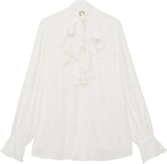 Ines De La Fressange Overhemden, Dames, Wit, L, Rayon, Fanfan Shirt