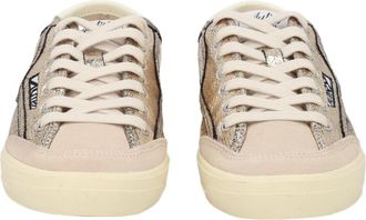 Autry Windscape Low Metallic Finish Leather Sneakers