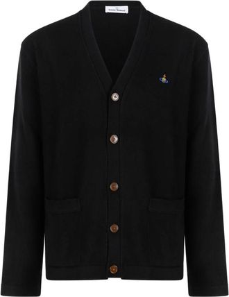 Vivienne Westwood Wool Orb Cardigan - Heren - Vesten - Zwart - S - Wol - Truien & Vesten