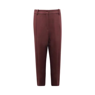 Elisabetta Franchi Straight Trousers, female, Red, Size: L Pa12556E2 Trousers