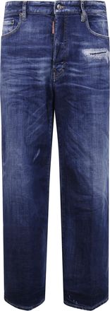 Dsquared2 Mens Loose Jean - Dark Blue Cotton - Size EU 50 (Mens)