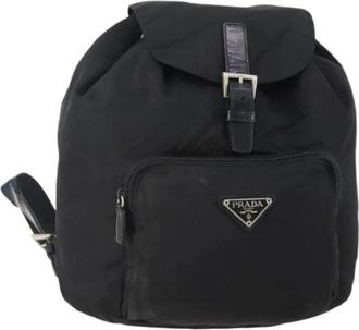 Prada Pre-owned Vintage Rugzak - Dames - Vintage Rugzakken - Zwart - ONE Size - Leer - Vintage