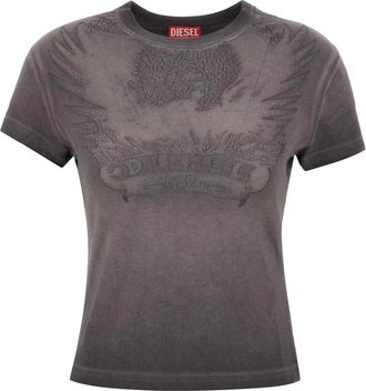 Diesel Grey Graphic Crew Neck T-Shirt