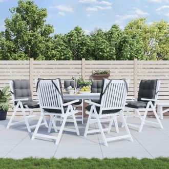 vidaXL Cojines De Silla Respaldo Bajo 6 Uds Tela Oxford Gris Antracita Vidaxl