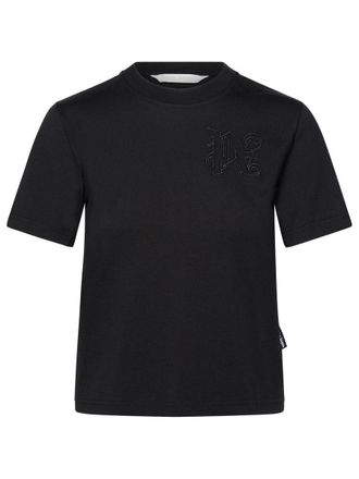 Palm Angels Monogram Black Cotton T-Shirt