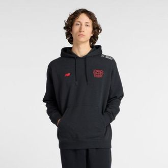 New Balance Hombre Bayer 04 Terry Hoodie en Negro, Algodón, Talla XL