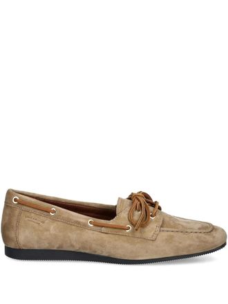Vagabond lace-up suede loafers - women - Rubber/Calf Suede/Calf Leather - 37 - Brown