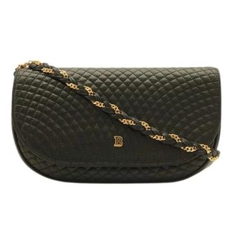 Bally Pre-owned Leren Schoudertas - Dames - Pre-owned - Zwart - Maat: ONE Size Leer