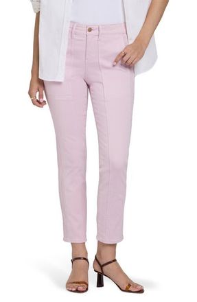 NYDJ Margot Seamed Crop Girlfriend Jeans in Light Lilac at Nordstrom, Size 18