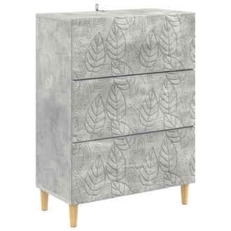 vidaXL Cajonera Gris Hormig&oacute;n 66 X 34,5 X 90 Cm Madera De Ingenier&iacute;a Vidaxl