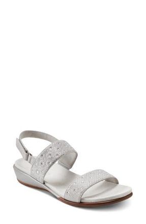 Easy Spirit Haisley Slingback Wedge Sandal in Silver at Nordstrom Rack, Size 6.5