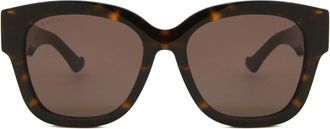 Gucci GG1550SK Asian Fit 002 Womens Sunglasses Tortoiseshell Size 54 - Free RX Lenses - Free RX Lenses