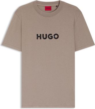 HUGO BOSS Tortoise-logo T-shirt in cotton jersey
