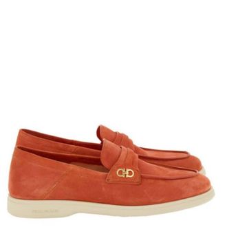 Ferragamo Suede Gancini Loafers, Size 7 C